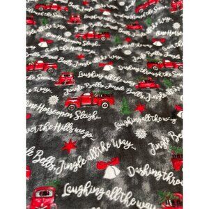 Jingle Bells Christmas Truck Cotton Fabric 42x36 Inches Holiday Sewing Material
